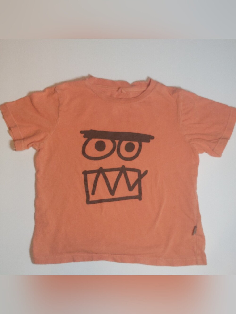 Stella McCartney Kids Orange Monster Face T-Shirt 24 Months